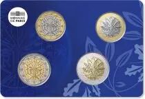 France - Monnaie de Paris Nouvelle Face Nationale - Blister Quadriptyque version  BU FRANCE 2021-2022 (MDP)