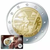 France - Monnaie de Paris PI&Egrave;CE 2 EUROS COMM&Eacute;MO. BU COINCARD FRANCE 2022 - Jacques Chirac - 20 ans de l\'EURO