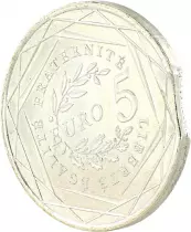 France - Monnaie de Paris Pi&egrave;ce Faut&eacute;e (clipp&eacute;e) - 5 Euros Argent FRANCE 2008 - La Semeuse