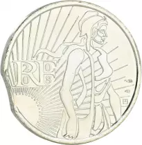 France - Monnaie de Paris Pi&egrave;ce Faut&eacute;e (clipp&eacute;e) - 5 Euros Argent FRANCE 2008 - La Semeuse