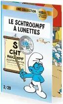France - Monnaie de Paris Schtroumpf &agrave; Lunettes - 10 Euros Argent Couleur FRANCE 2020 (MDP) - Les Schtroumpfs