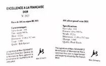 France - Monnaie de Paris UNIQUE - Certificat Num&eacute;ro 2022 - 10 Euros Argent BE France 2021 - Miss Dior  Excellence &agrave; la fran&ccedil;ais