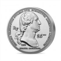 France - Monnaie de Paris Washington devant Boston - Histoire de l\'Humanité 25 Euros Argent BE FRANCE 2021 (MDP) Haut relief