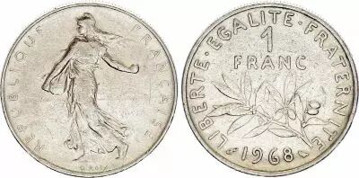 France  1 Franc Semeuse FRANCE 1968