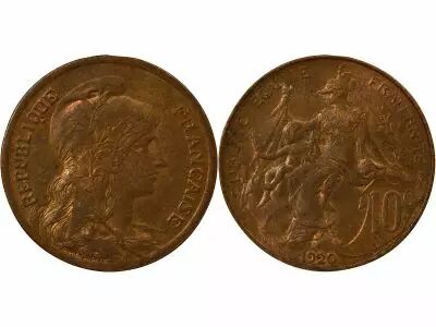 France  10 Centimes, Dupuis - 1920 Paris
