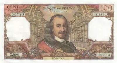 France  100 Francs - Corneille -05-08-1976 - Serial Z.996