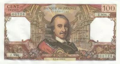 France  100 Francs - Corneille -05-08-1976 - Serial Z.996