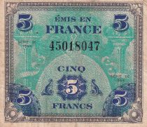 France  5 Francs - Allied Military Currency - Flag- 1944 - Without serial - F - P.115