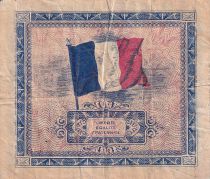 France  5 Francs - Allied Military Currency - Flag- 1944 - Without serial - VG to F - P.115
