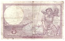 France  5 Francs Modified helmeted woman - 02.11.1939 - Serial G.6554 - F.4.14