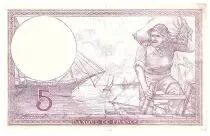 France  5 Francs Modified helmeted woman - 05-12-1940- Serial U.66953 - F.04.16