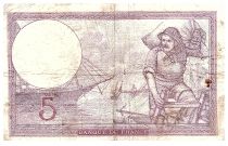 France  5 Francs Modified helmeted woman - 28.11.1940- Serial D.66188 - F.04.15