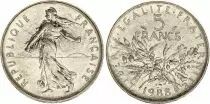 France  5 Francs Woman sowing seed  - 1988 - KM.926a
