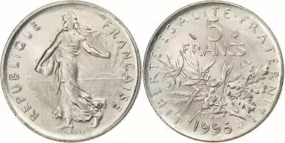France  5 Francs Woman sowing seed - 1995