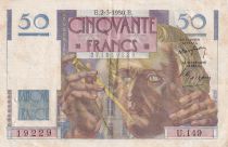 France  50 Francs - Le Verrier - 02-03-1950 - Serial U.149 - P.127
