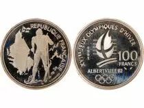 France  ALBERTVILLE, SKI DE FOND - 100 FRANCS 1991
