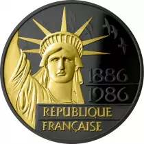 France (application Ruth&eacute;nium et Or par un institut priv&eacute;) Libert&eacute; RUTHENIUM & OR - 100 Francs 1986 Argent France