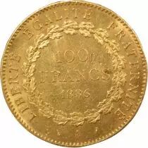 France  Genius - 100 Gold Francs, Dieu Prot&egrave;ge la France - 1886 A Paris