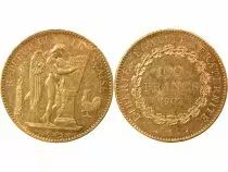 France  Genius - 100 Gold Francs, Liberté Egalité Fraternité - 1907 A Paris