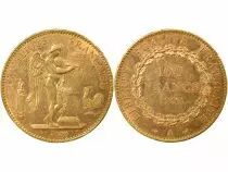 France  Genius - 100 Gold Francs, Libert&eacute; Egalit&eacute; Fraternit&eacute; - 1908 A Paris