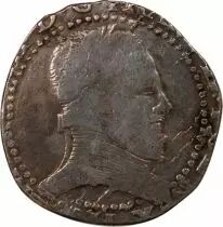 France  HENRI III - 1/2 FRANC WITH FLAT COLLAR (1578) H LA ROCHELLE