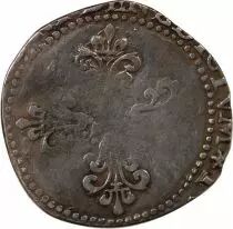 France  HENRI III - 1/2 FRANC WITH FLAT COLLAR (1578) H LA ROCHELLE