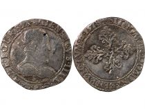 France  HENRI III - 1/2 FRANC WITH FLAT COLLAR 1578 S TROYES