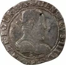 France  HENRI III - 1/2 FRANC WITH FLAT COLLAR 1578 S TROYES