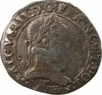 France  HENRI III - 1/2 FRANC WITH FLAT COLLAR 1578 T NANTES