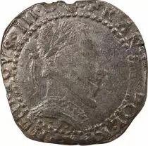 France  HENRI III - 1/2 FRANC WITH FLAT COLLAR 1580 I LIMOGES