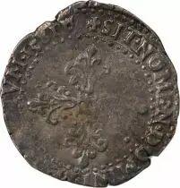 France  HENRI III - 1/2 FRANC WITH FLAT COLLAR 1581 I LIMOGES