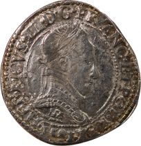 France  HENRI III - 1/2 FRANC WITH FLAT COLLAR 1581 M TOULOUSE