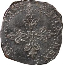 France  HENRI III - 1/2 FRANC WITH FLAT COLLAR 1583 I LIMOGES