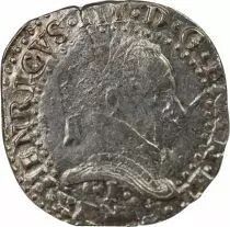 France  HENRI III - 1/2 FRANC WITH FLAT COLLAR 1584 I LIMOGES