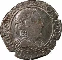 France  HENRI III - 1/2 FRANC WITH FLAT COLLAR B ROUEN