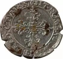 France  HENRI III - 1/2 FRANC WITH FLAT COLLAR B ROUEN