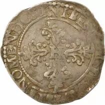 France  Henri III - 1/2 Silver Franc with Flat Collar - 1587 E Tours