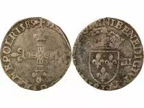 France  Henri III - 1/8 Silver Ecu - 1589 L Bayonne