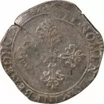 France  HENRI III - FRANC WITH FLAT COLLAR  1578 F ANGERS