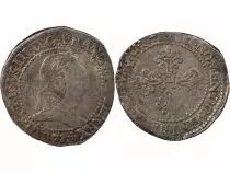 France  HENRI III - FRANC WITH FLAT COLLAR 1578 D LYON