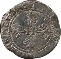 France  HENRI III - FRANC WITH FLAT COLLAR 1582 L BAYONNE