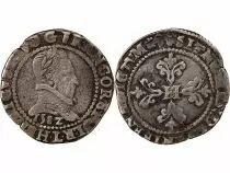 France  HENRI III - FRANC WITH FLAT COLLAR 1582 L BAYONNE