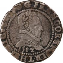 France  HENRI III - FRANC WITH FLAT COLLAR 1582 L BAYONNE