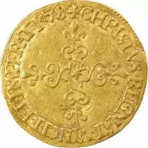 France  Henri III - Gold Ecu with Sun - 1578 H La Rochelle
