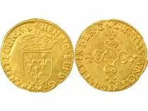France  Henri III - Gold Ecu with Sun - 1578 M Toulouse