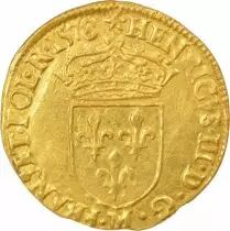 France  Henri III - Gold Ecu with Sun - 1578 M Toulouse