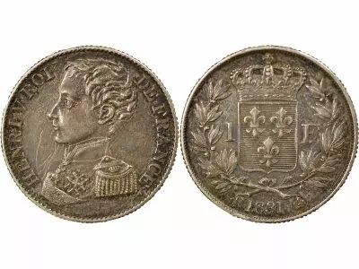 France  Henri V - Silver Franc - 1831