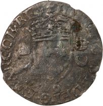 France  HENRY II - DOUZAIN WITH CRESCENTS - 1552 9 RENNES