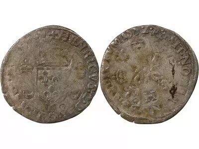 France  HENRY II - DOUZAIN WITH CRESCENTS - 1552 D LYON