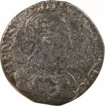France  HENRY II - TESTON WITH NAKED HEAD, 1st TYPE 1554 G POITIERS